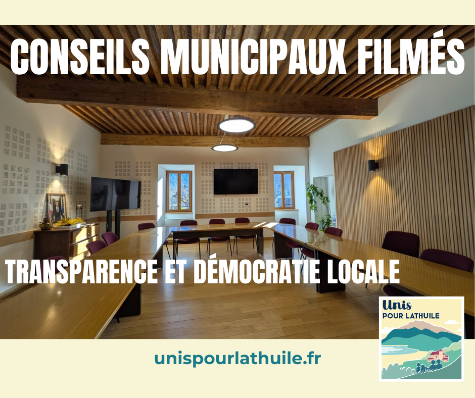 Diffuser les conseils municipaux de Lathuile : quel cadre, quelles pratiques, quels enjeux pour la démocratie locale ?